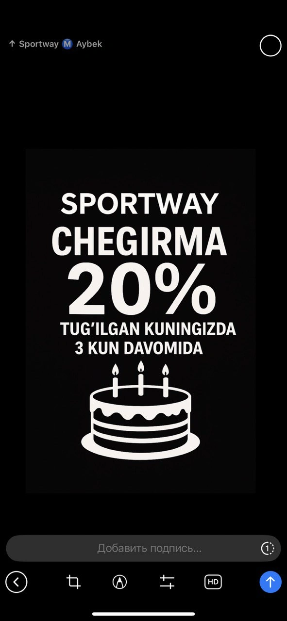 tug‘ilgan kuningizmi? 20% chegirma